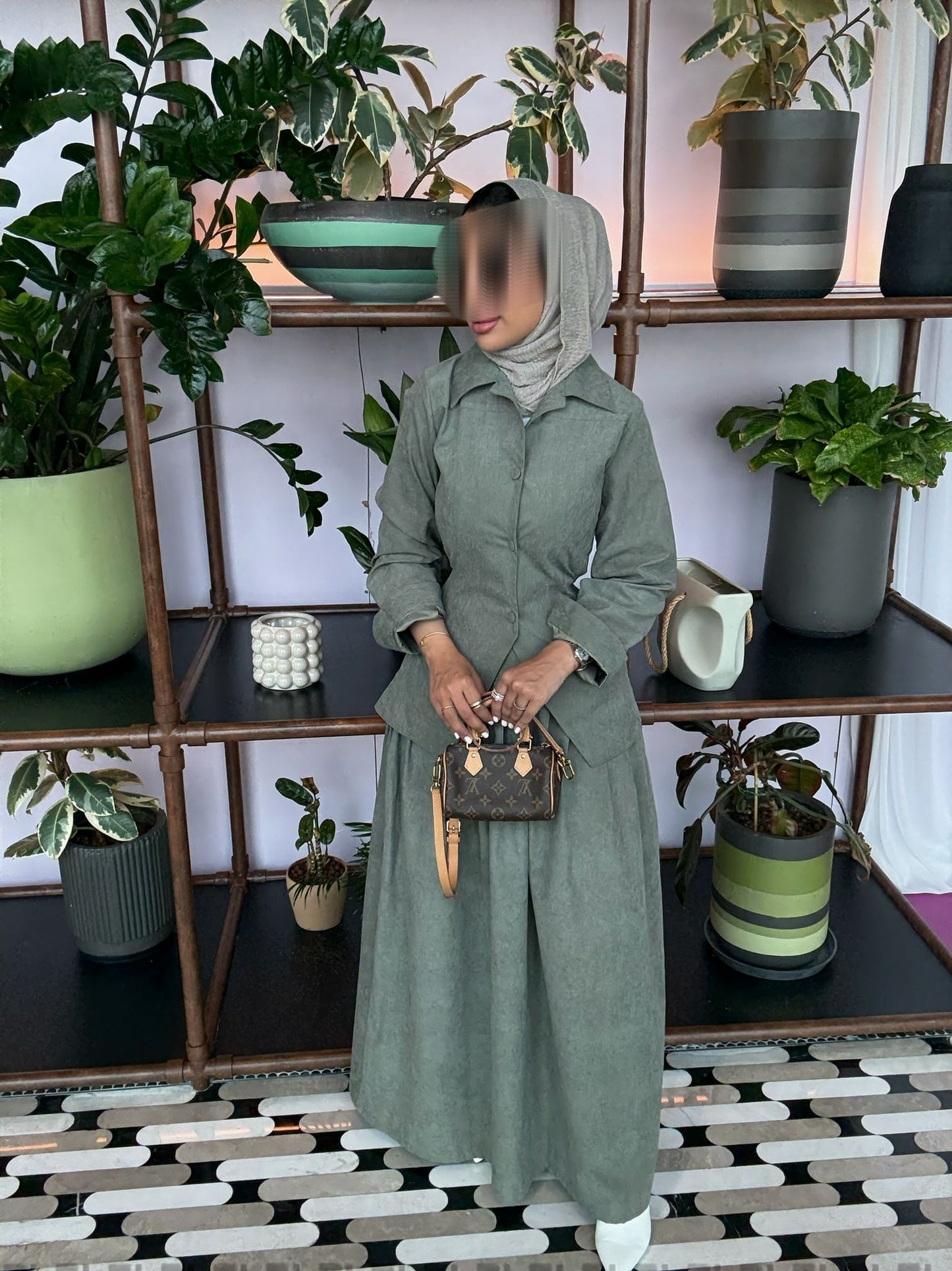 Olive Essence Skirt Set RE-NEW Kuwait | Summer Collection - RE-NEW