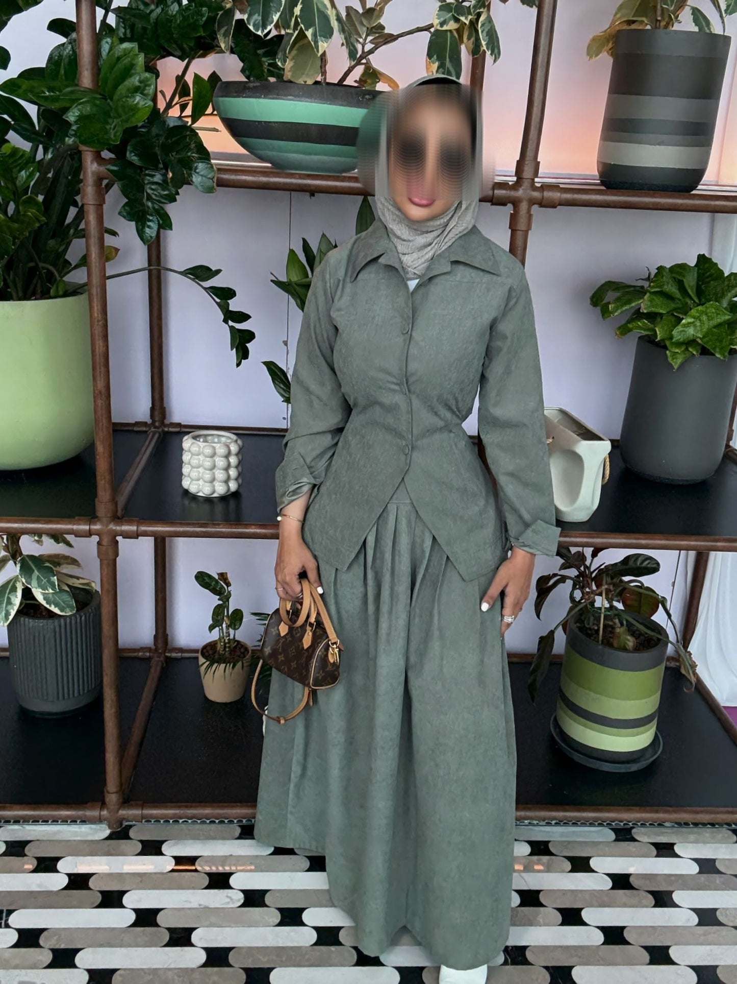 Olive Essence Skirt Set RE-NEW Kuwait | Summer Collection - RE-NEW