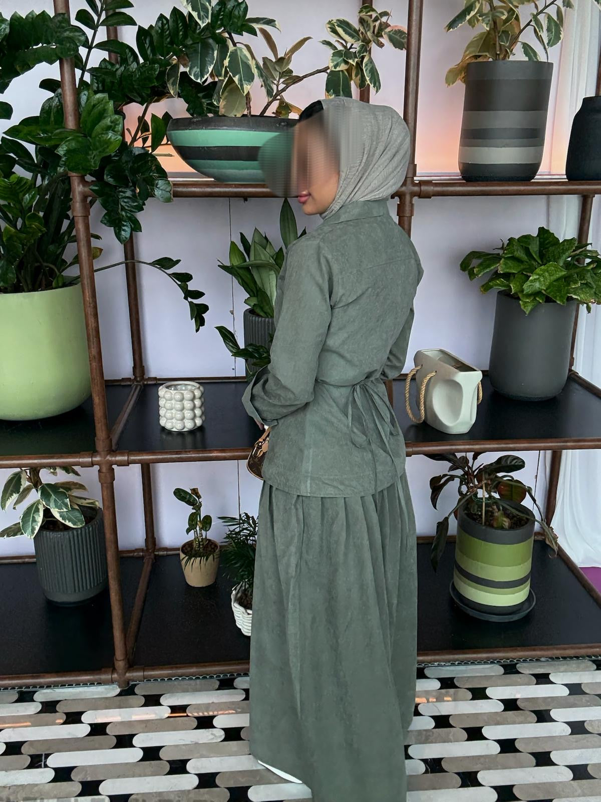 Olive Essence Skirt Set RE-NEW Kuwait | Summer Collection - RE-NEW