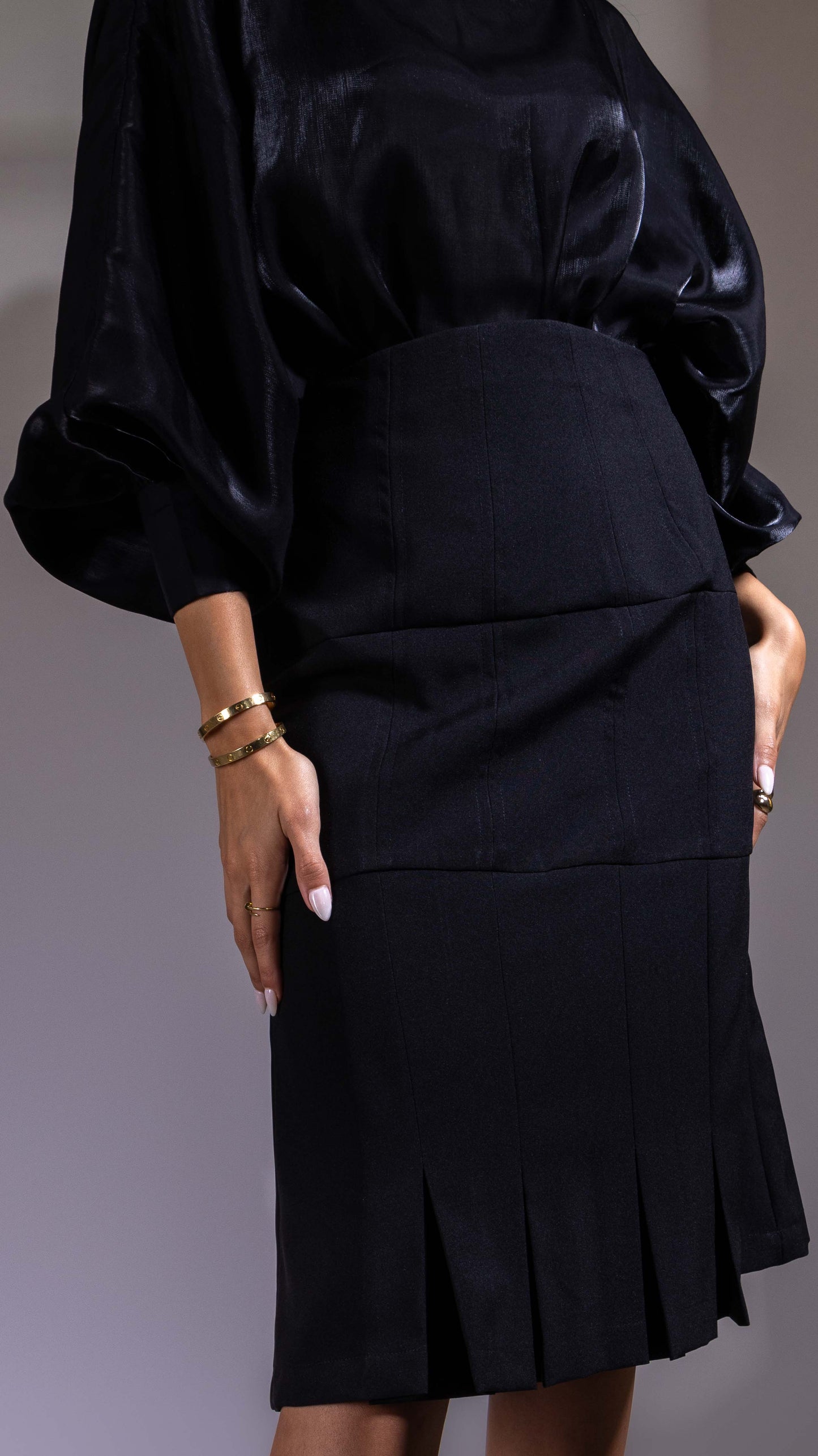 black skirt