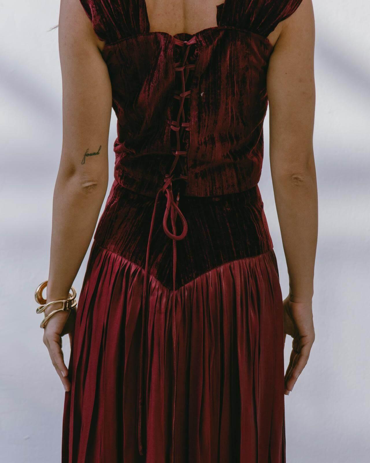 burgundy cape