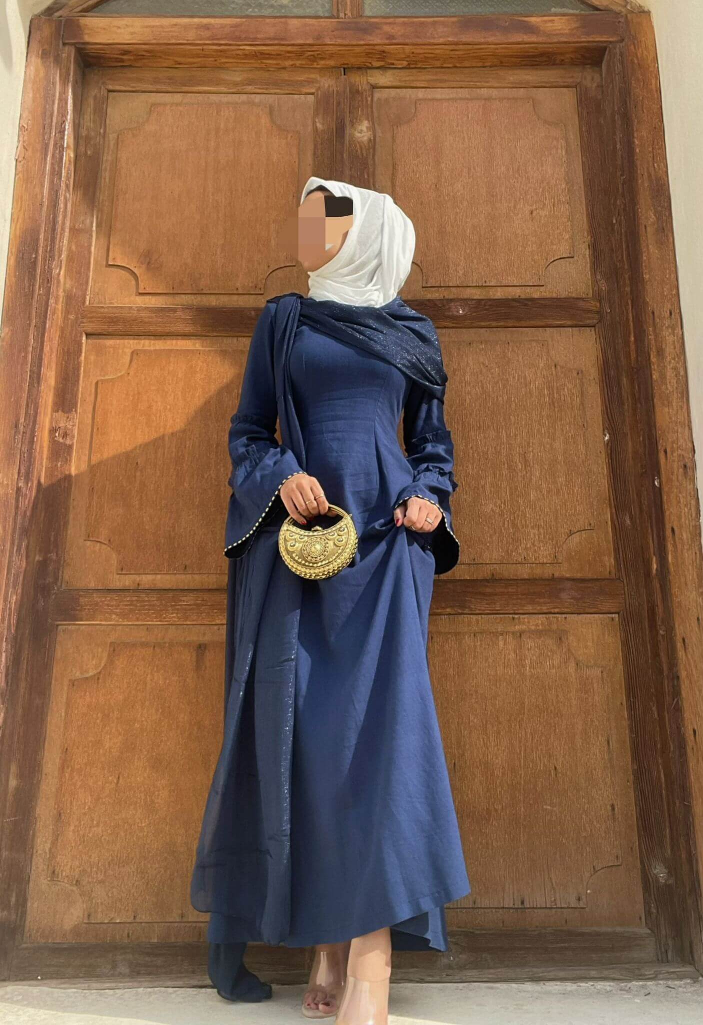 Navy maxi dress