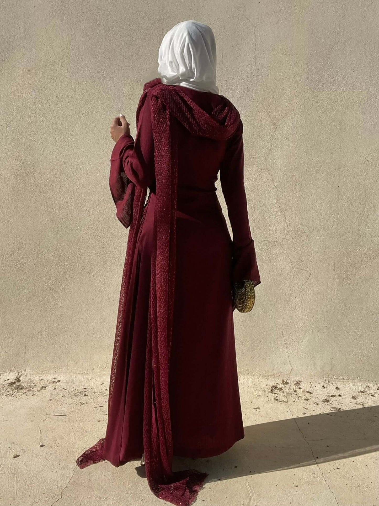 burgundy dress