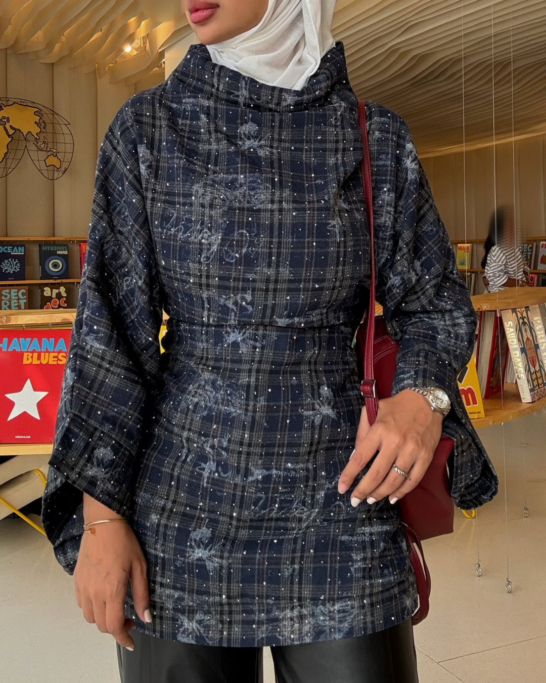 Midnight Grid top– RE-NEW Kuwait | Winter Collection