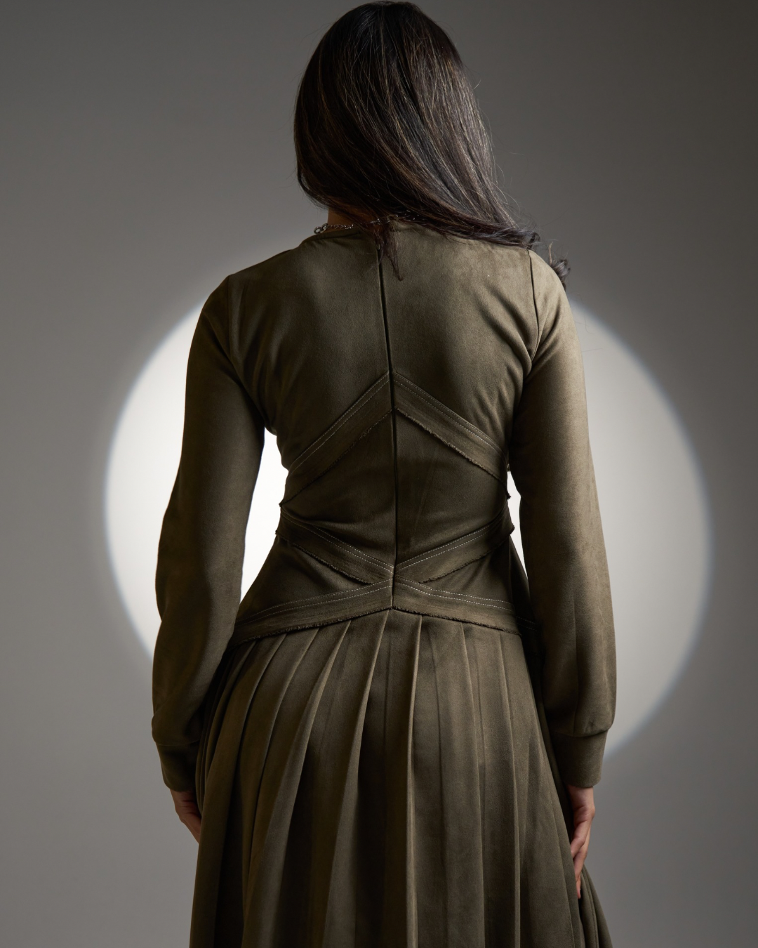 Olive Velvet Cascade - Ramadan Collection | RE-NEW Kuwait