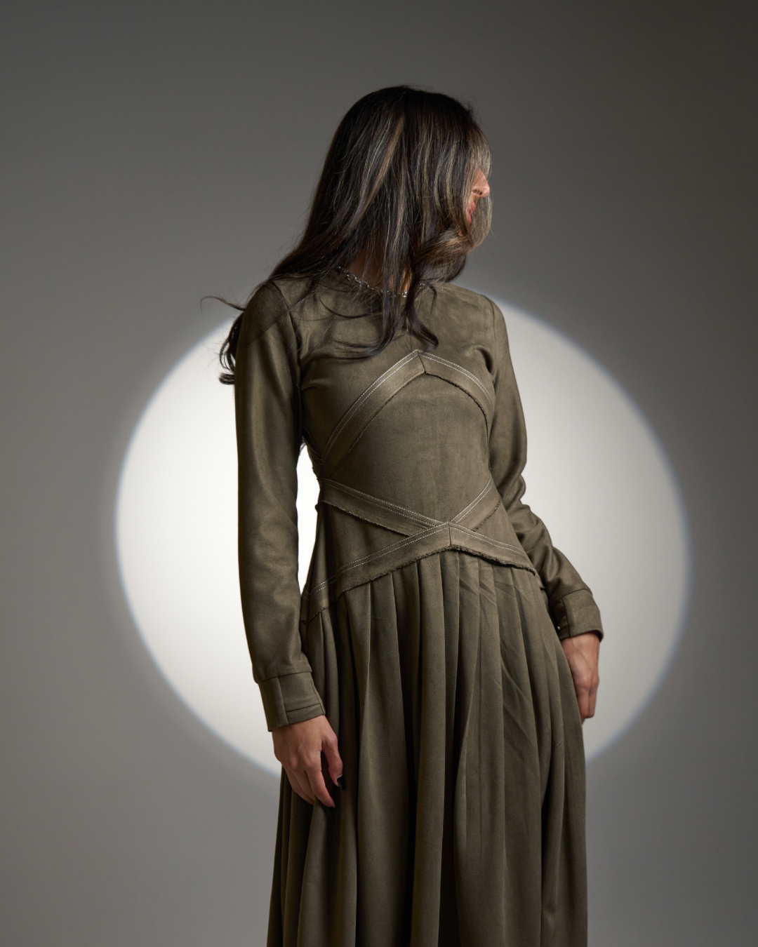 Olive Velvet Cascade - Ramadan Collection | RE-NEW Kuwait