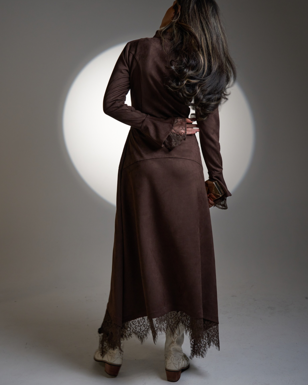 Mocha Lace Trim Daraa — Ramadan Collection | RE-NEW Kuwait - RE-NEW