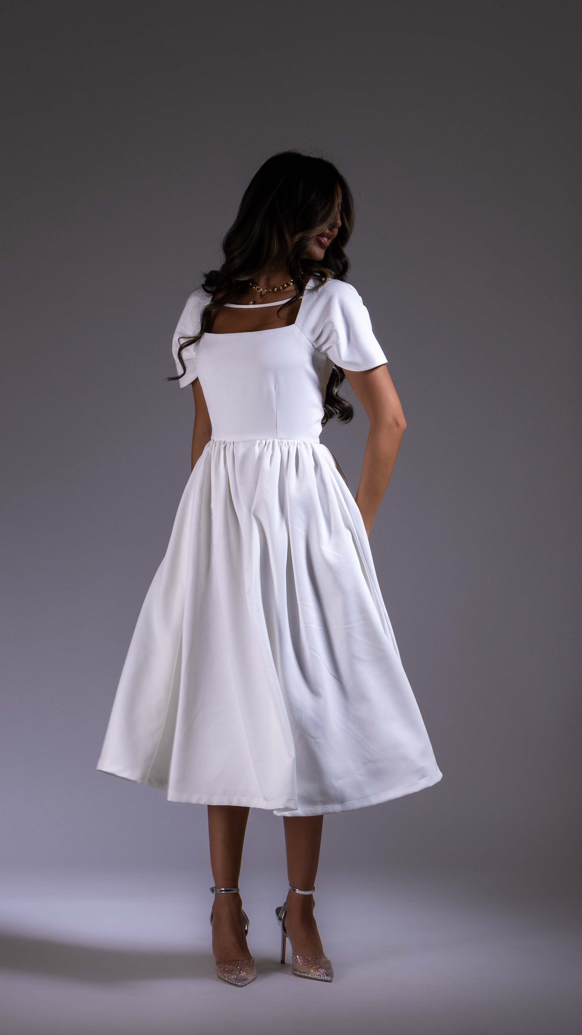 white dress