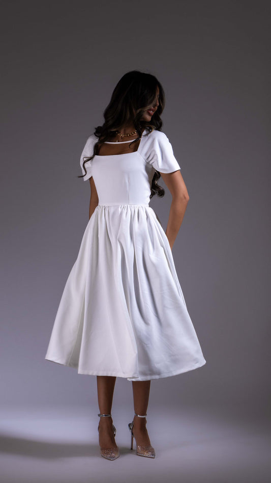 white dress