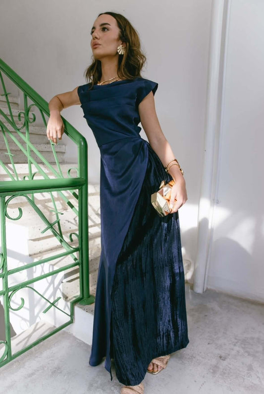 Blue Velvet Dress 