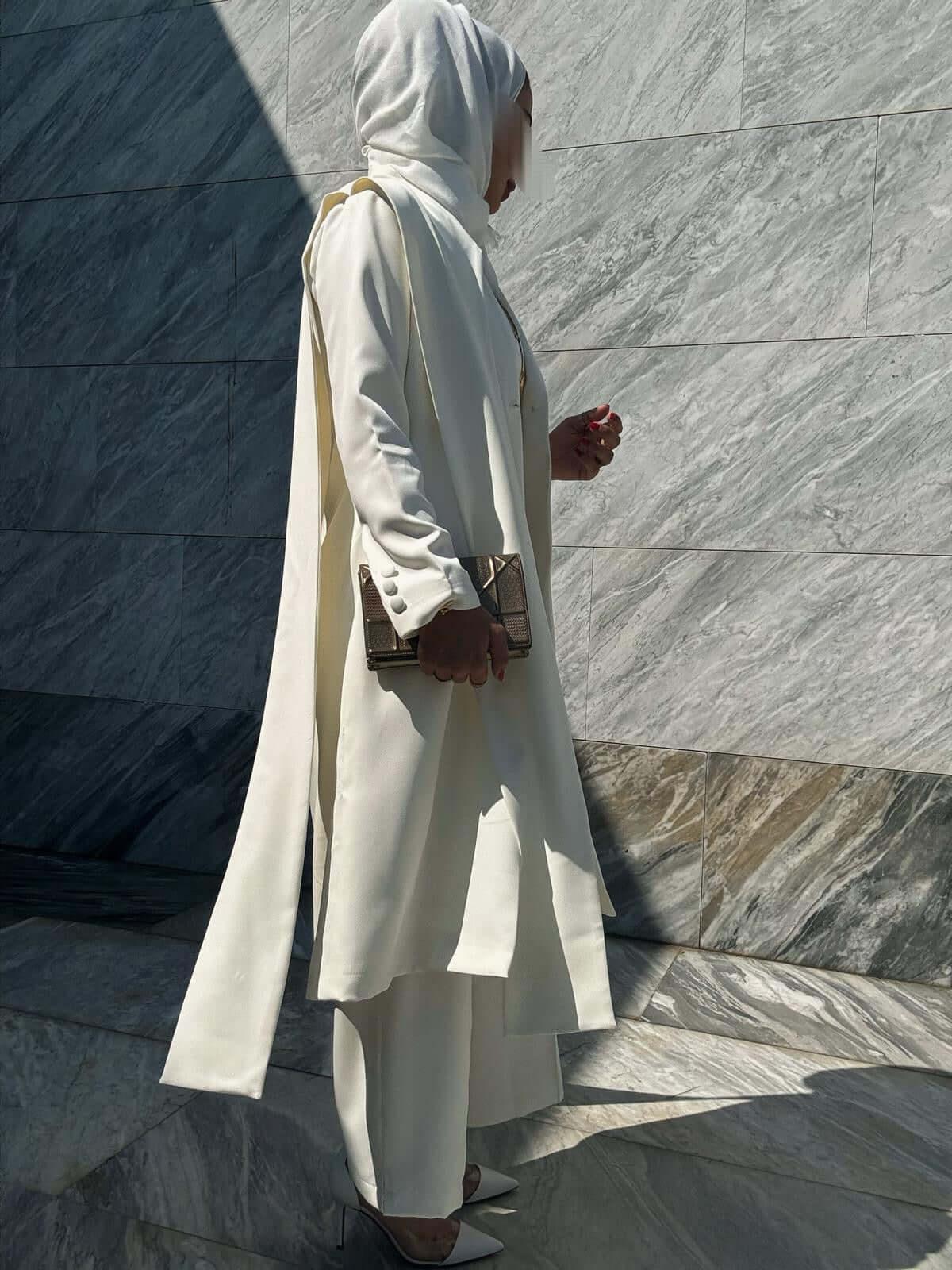 long White Blazer Scarf - RE-NEW