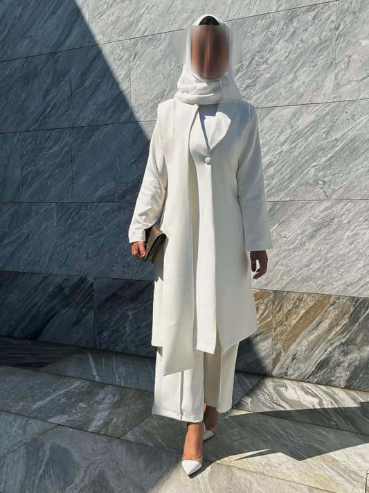 long White Blazer Scarf - RE-NEW